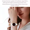 Женские умные часы для леди раунд SmartWatch NFC AI Voice Assistant Bluetooth Call Fullcry Touch Diy Watch Face Ip67 Водонепроницаемый сердечный рисунок монитор крови монитор