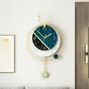 Relógios de parede luxuoso relógio grande pendulum sala japonesa arte criativa nórdica orologio da parete saatration da60wc