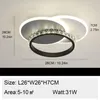 Taklampor kristallcirkel ring ljus för sovrum matsal kök kreativa små lyssledare belysning inomhuskorridor