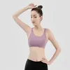 Yoga Sports BH Full Cup Quick Dry Top Sockproof Cross Back Push Up Workout BH för Women Gym Running Jogging Fitness Bra347C