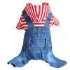 Vêtements pour chiens chauds fournitures pour animaux de compagnie chiot Denim vêtements pour printemps quatre pattes joint coupe-vent automne