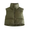 Gilet da donna Cappotto invernale Gilet imbottito stile coreano Giacche senza maniche da donna per 2022 Gilet moda Designer Top marrone