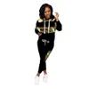 2024 Designer Women Tracksuits Fleece Two Piece Set Casual Leopard Print Outfits Hoodies Pants Sportswear Sweatsuits Plus size 4X 5XL Winter Wholesale clothes 9061