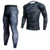 Set da corsa 2022 PADEGAO Quick Dry Camouflage Compressione da uomo Tute sportive Calzamaglia attillata Abbigliamento Palestra Fitness Camo Abbigliamento sportivo