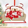Рождественские украшения 2022 Счастливого года персонализированное орнамент имени благословения подвеска Санта -Клаус Снеговик
