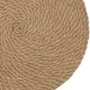 Сторонные коврики круглые плетеное набор из 12 натуральных джутовых рук 11,8 дюйма теплостойкие толстые колодки