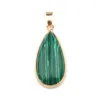 Charms Natural Semi Precious Stone Pendant Shape Of Water Drop For Necklace And Bracelet 36x19x7mm