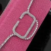 7A Top Mini LOCO Crystal Shoulder with Diamond Handbag V-shaped Buckle Flap Women Bag Interior Sheepskin Original Design New Fashion Designer1:1