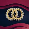 Broches populaire diamanten parels parels broches klassieke stijl bronzen broche luxe vintage sieraden nieuwe ontwerper