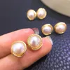 Stud Earrings 2022 Classic14K Gold Filled Line Pearl Ear S925 Sterling Silver Freshwater 8-9mm Gifts For Woman EAB