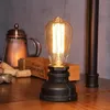 Lamphållare Retro Vintage Table Bases Loft Steampunk Water Pipe Antique E27 Glödlampa Industriell metallbelysningstillbehör
