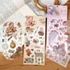 Gift Wrap 2pcs/Bag Vintage Lovely Animal Girl Die Cut PET Stickers DIY For Scrapbooking Po Journal Phone Case Label