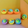 Hand Spinner toy Plastic Metal 3D Spinners Rainbow Gyro Spinning Universal rotation Top Eye Finger Toys for Kids Gift Decompressed Multilayer Pattern Random