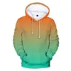 Herrtröjor orange och grön 2022 cap tröjor män/kvinnor anpassade färgglada gradient hoodie mens fasta färg hoody sportkläder