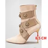 Stivali Lilyptuart Taglia 45 Marca Tacchi alti Caviglia Inverno 2022 Moda Design in metallo Donna Runway Scarpe da festa Zapatos De Mujer