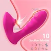 Articoli di bellezza 10 velocità Modalità di vibrazione di aspirazione Vibratore per succhiare il clitoride Donne Pene impermeabile Dildo Vagina Stimolatore del punto G Massaggio sexy