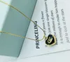 23ss Vintage Black C Letter Pendant Necklace Luxury Brand Designer Statement Jewelry Titanium Steel Necklaces Chain Men Women Unisex Gift