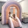 wholesale Maison gonflable commerciale de rebond d'arc-en-ciel de 8X10 FT avec le château rebondissant de glissière avec le ventilateur pour la fête d'anniversaire d'enfants