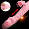 Skönhetsartiklar dildo vibrator tunga slick pinne flex roterande värme jätte kvinnlig g spot klitoris stimulering onani sexig produkt