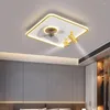 ديكور غرفة نوم Nordic أضواء LED لغرفة السقف مروحة ضوء مصباح مطعم مطعم لتناول الطعام مع التحكم عن بعد