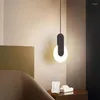 Pendant Lamps LED Black For Bedroom Dining Table Living Room Hanging Lighting Nordic Minimalist Home Decoration Suspension Light