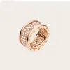 BUIGARI Ring Luxury Jewelry Ladies Gold Plated Designer Official Reproductions highest Counter Couples Rings Anniversary gift