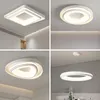 Chandeliers Nordic Geometric Round Living Room LED Modern Bedroom Household Stepless Dimming Children's Lamps Ceiling Light