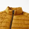 Doudounes pour hommes manteau couleur unie décontracté fermeture éclair chaud épais hommes vêtements d'hiver mode Parkas hommes