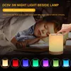 Night Lights Creative Color Ring Touch Small Light Bedroom Atmosphere Timing Lamp Household Decoration