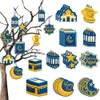 Decorazione per feste Eid Mubarak Decorazione da appendere Tag Ramadan Kareem Targhe Decorazioni per fornitura Al-fitr