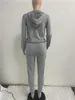 Designer Tracksuits Fall Winter Women Sweatsuits Lång ärm Solid Outfits Two Piece Set Hooded dragkedja jacka och byxor utomhus jogger kostymer bulkkläder 5926