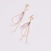 Backs Coldings Fashion Ear Clip Dragonfly Wing Tassel Pearl Big Hollow Water Loog Design for Wome bez przekłuwania biżuterii