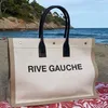 trend Women handbag Rive Gauche Tote shopping bag handbags top linen Large Beach bags Designer travel Crossbody Shoulder satchel W271R