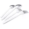 Dinnerware Sets High Quality Stainless Steel Knife Forks Tea Spoon Silverware Vintage Silver Cutlery Set Kitchen Flatware Tableware