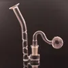 Glasolie-pijpmondstuk Mondwerk Boogadapter met concave gat j-hookah adapter diy glazen bongadapter met mannelijke oliepotten