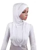 エスニック服2PCSアミラhijab骨ボンネットイスラム教徒の女性アンダースカーフヘッドラップショールイスラム祈りスカーフインナーキャップターバンアラブヘッドスカーフ
