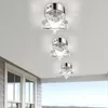 الثريات البسيطة LED Star Crystal Chandelier مصابيح حديثة مصابيح داخلية أضواء غرفة المعيشة ممر الإضاءة