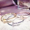 18K Luxury Gold Banglet Bracelet Designer de moda de manguito dourado neutro de unhas de casamento Jóias de presente de casamento 316L Cadeia de aço inoxidável Mulheres