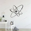 Adesivos de parede Física química Decal nuclear Atom Electron School Science Science Decor Stick Stick Stick Wallpoof CX727