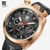Резиновый ремешок T5 Luxury Gold Black Male Quartz Chronograph Подарок водонепроницаемые спортивные мужчины Chea Watch Mens Watch Man Shistatch Clock309618911