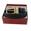 Senaste herrb￤ltet Fashion Men l￤der svarta aff￤rsb￤lten Kvinnor Big Gold Buckle Womens Classic Casual Ceinture with Box