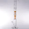 Pipas de agua de tubo recto Percolador de 19 pulgadas Gran doble hongo Vidrio Bong Árbol Perc Color Rig Tubería de agua