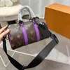 Große Kapazität Duffel Taschen Keepall Reisetaschen Outdoor Leder Plain Print Blumenbrief Tote Designer Frauen Herren Gepäcktasche 5 ST263Y