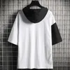 メンズTシャツ品質半袖シャツメンヒップホップコットンプラスサイズM-3xl o-neck tshirt夏のトップティー因果ファッションルーズ服