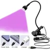 Lampes de table LED Clip Lampe UV Rechargeable USB Flexible Cash Product Detector Gel Curing Light Pour DIY Nail Art