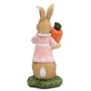 Festa di Pasqua Resina Coniglio Artigianato Coniglietto Abbraccio Carote Coniglietto Abbracci Figurine di uova Decorazioni per il desktop Decorazioni per la tavola per la casa dell'ufficio primaverile