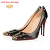 Rode bodemschoen vrouw designer kleding schoenen hoge hak designer schoenen 6 cm 8 cm 10 cm 12 cm schoenronde puntige tenen pompen