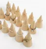 Factory DIY Wood Cone Unpainted Wooden Cone Shape Ornamnet Craft Accessories Jewlery display stand organizer holder rack showcase