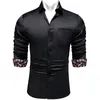Men's Casual Shirts Green Splicing And Contrasting Colors For Men Long Sleeve Men's Dress Shirt Designer Stretch Satin Clothing Blouses