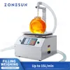 Zonesun ZS-GPGT1C máquina de enchimento e pesagem semiautomática para mel 15l/min bomba de engrenagem produção de embalagem de garrafa líquida viscosa